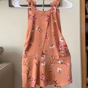 Express orange/peach floral halter top
